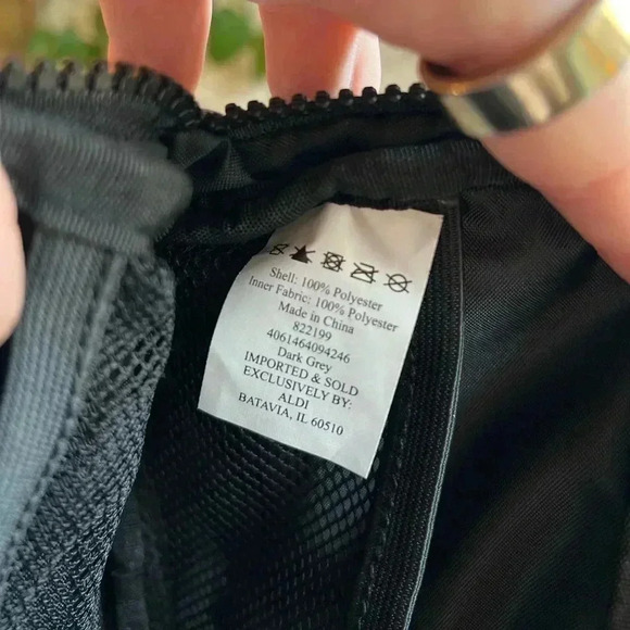 Aldi Dark Gray Belt Bag - 7x4 Fanny Pack, Crossbody Pouch, Travel Organizer - Picture 8 of 8